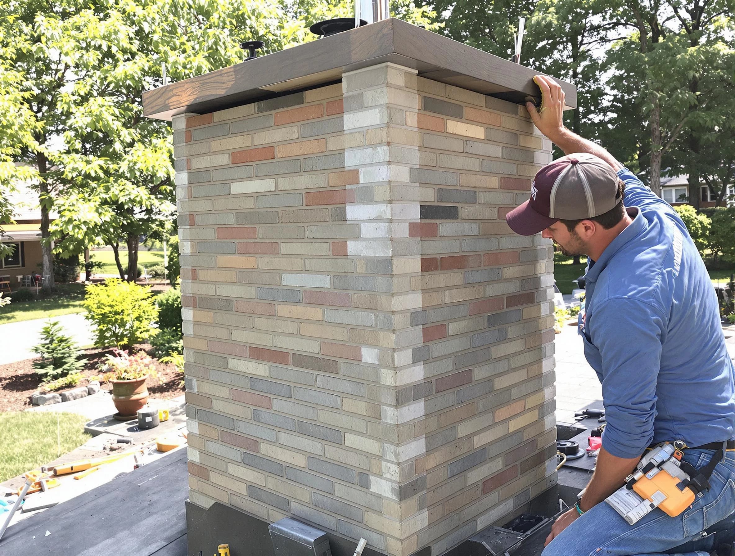 Candler-McAfee Chimney Sweep completing a modern chimney remodel in Candler-McAfee, GA