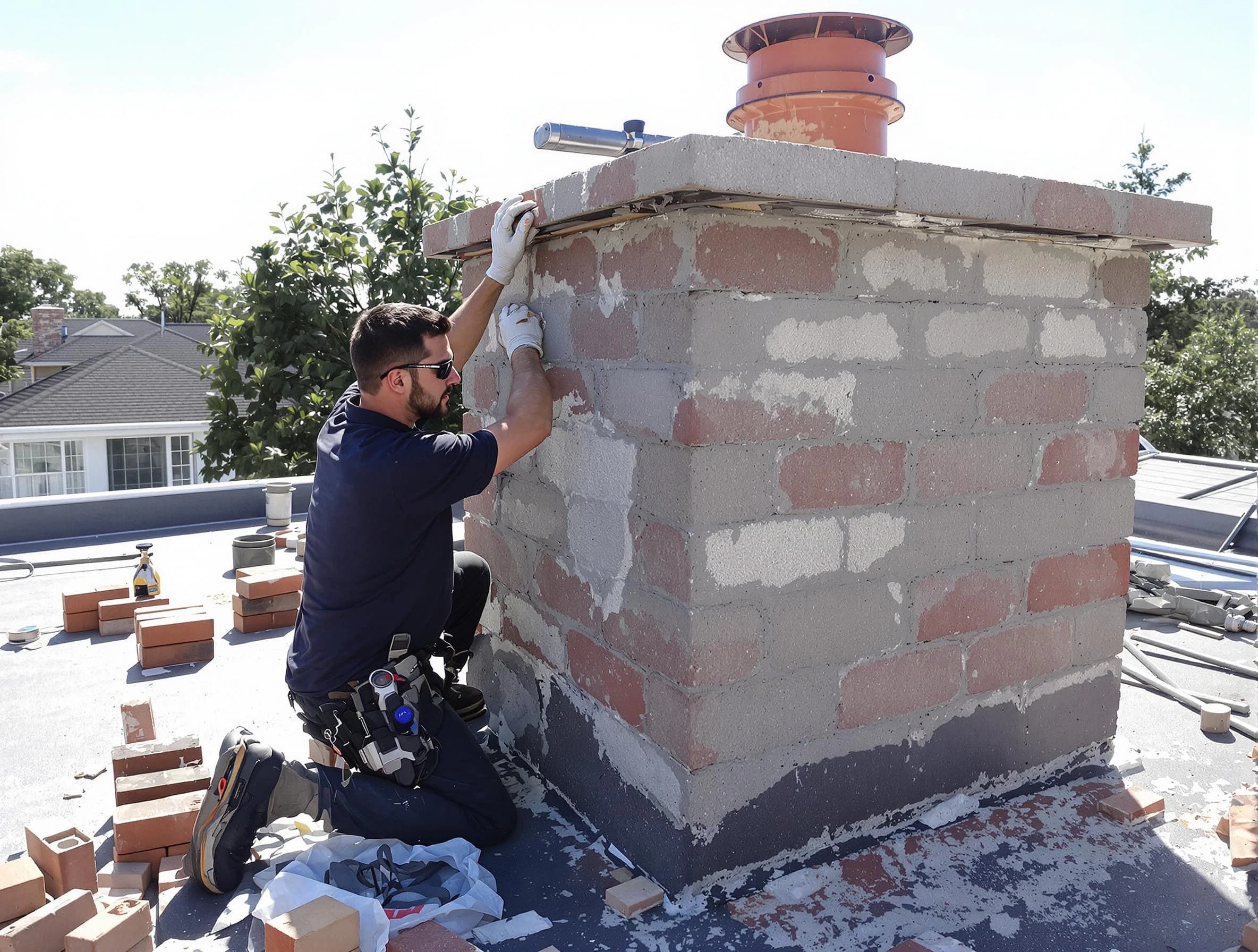 Advanced chimney repair process by Candler-McAfee Chimney Sweep in Candler-McAfee, GA