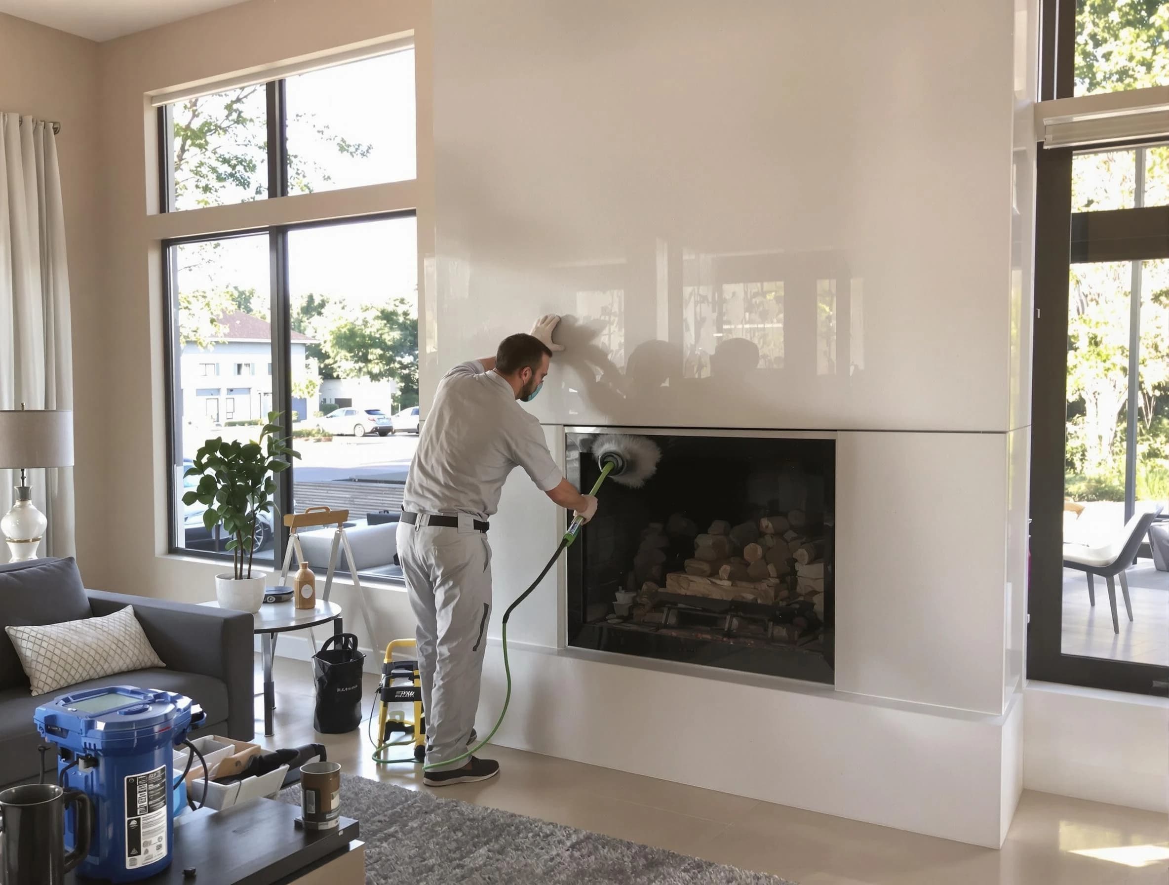 Candler-McAfee Chimney Sweep performing thorough soot removal in Candler-McAfee, GA