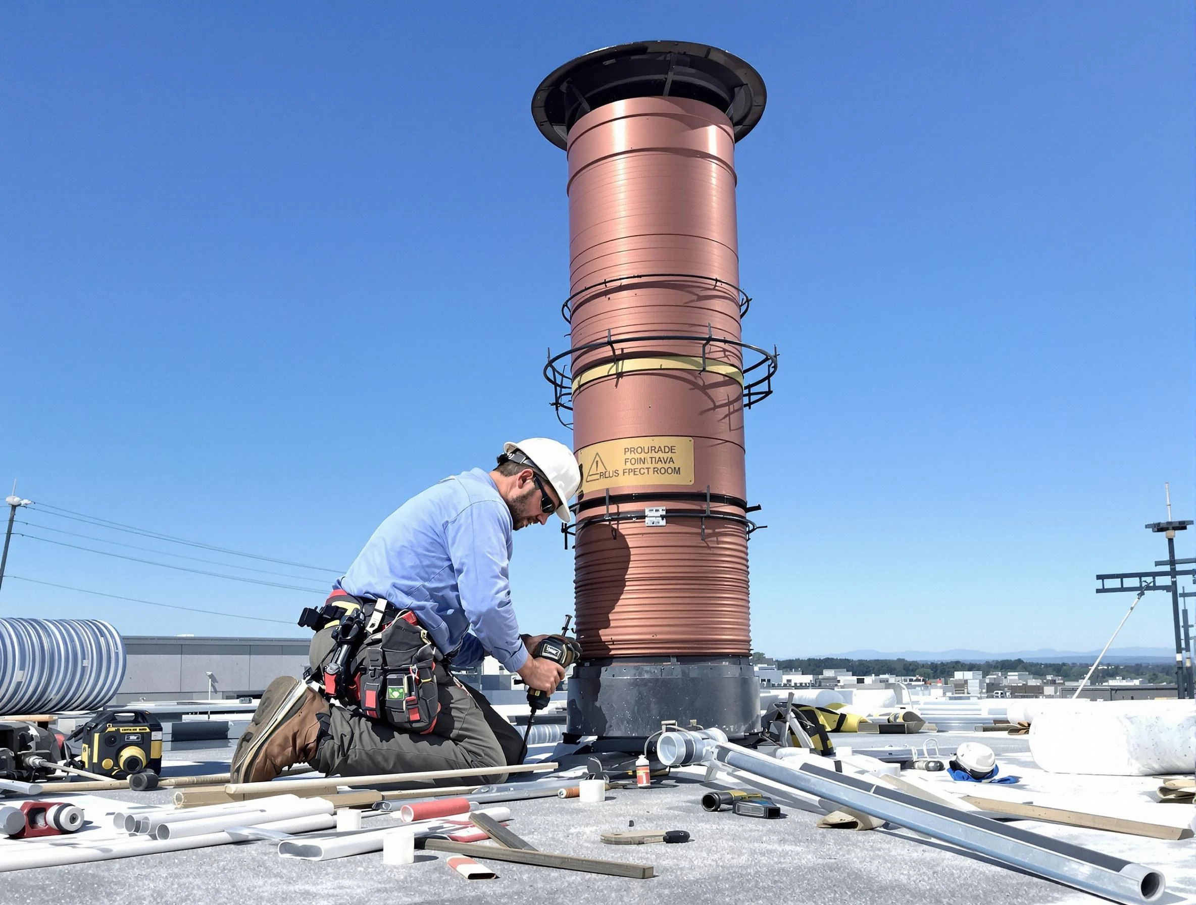 Installed chimney liner by Candler-McAfee Chimney Sweep in Candler-McAfee, GA