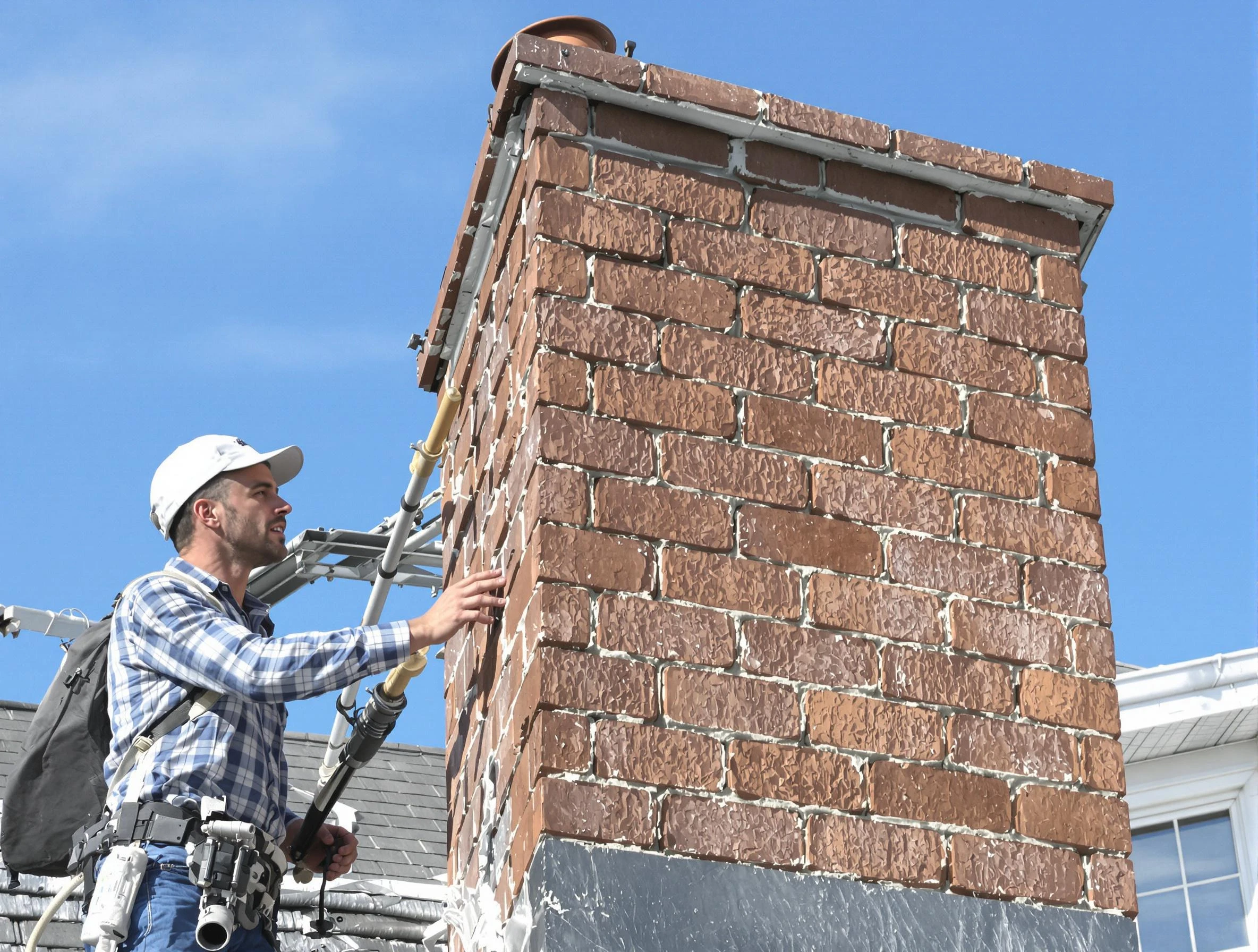 Brickwork for a chimney rebuild by Candler-McAfee Chimney Sweep in Candler-McAfee, GA