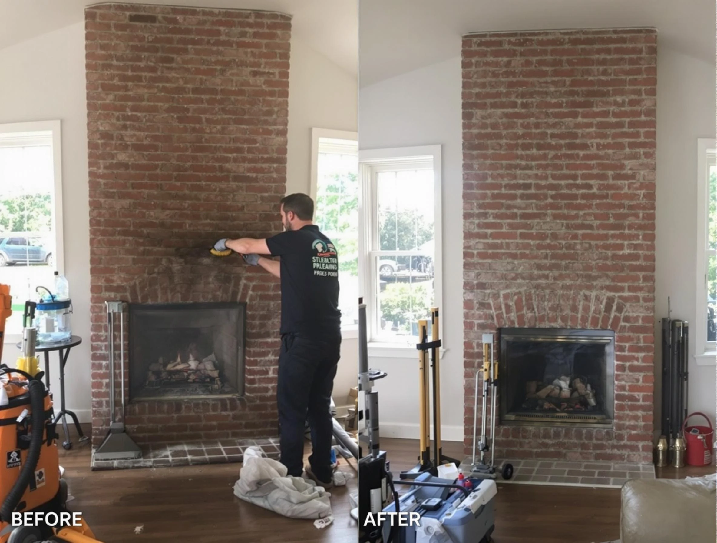 Finished chimney sweeping service by Candler-McAfee Chimney Sweep in Candler-McAfee, GA