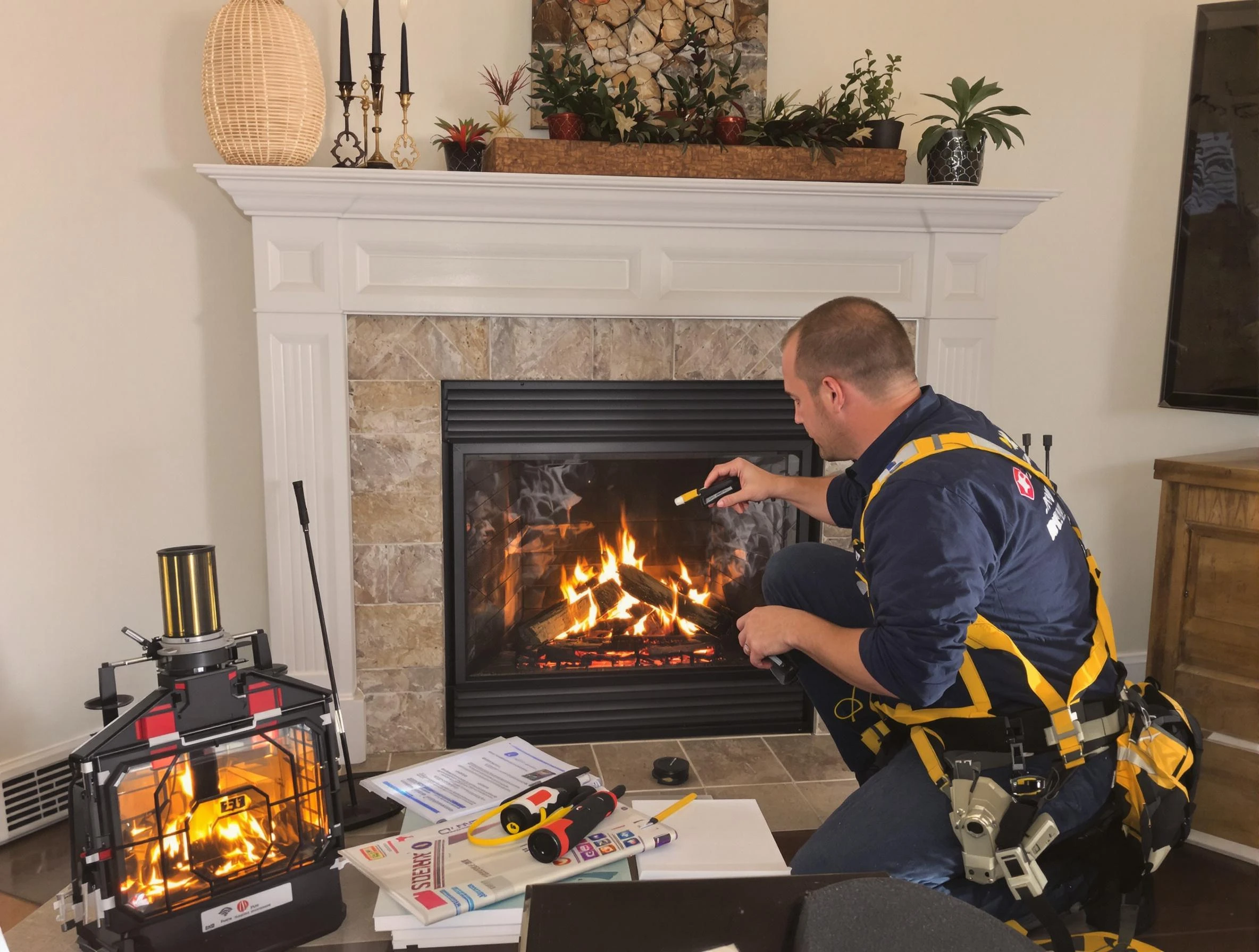 Safety-focused fireplace inspection by Candler-McAfee Chimney Sweep in Candler-McAfee, GA